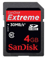Sandisk Extreme SDHC 4GB (SDSDX3-004G-X46) Sandisk Extreme SDHC 4GB (SDSDX3-004G-X46)
